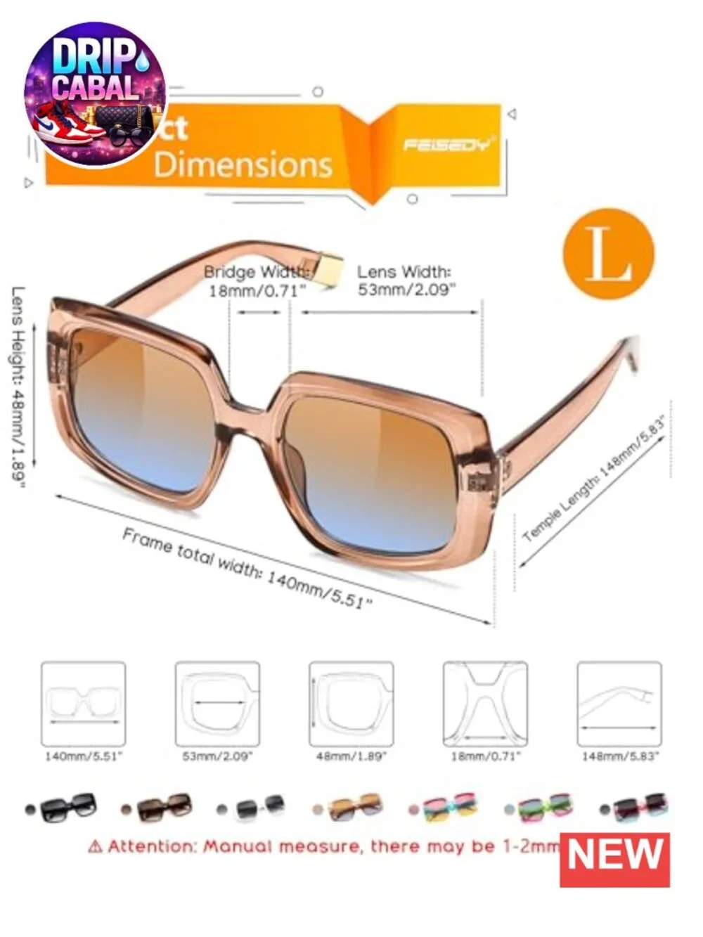 Oversized Square Sunglasses for Women UV400 Protection Vintage Retro Thick Frame